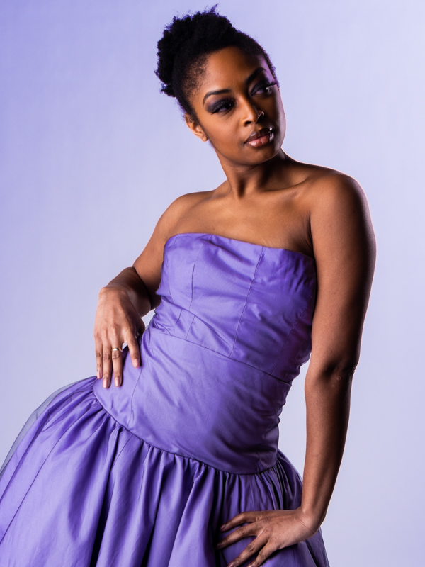purple dress photo